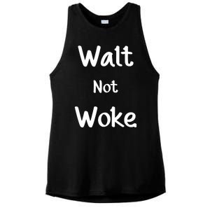 Walt Not Woke Ladies PosiCharge Tri-Blend Wicking Tank