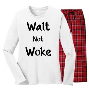 Walt Not Woke Women's Long Sleeve Flannel Pajama Set 