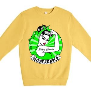 Wo Ney Warrior Gift Ney Unbreakable Awareness Gift Premium Crewneck Sweatshirt