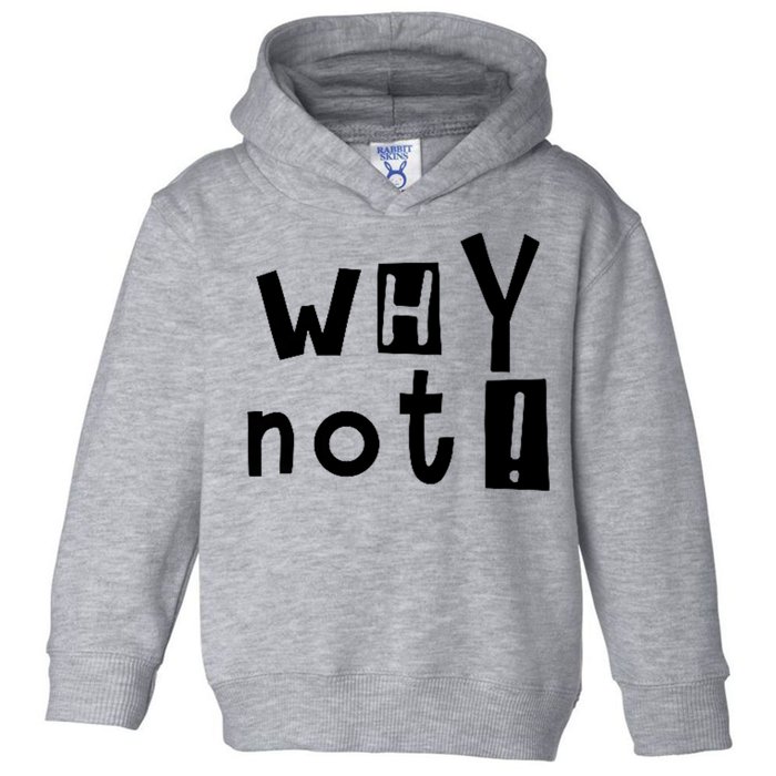 Why Not Toddler Hoodie