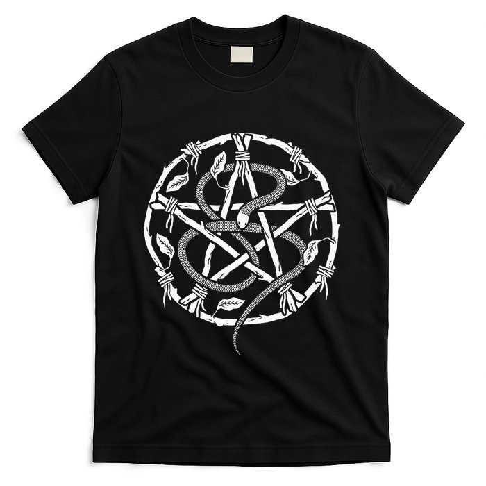 Wiccan Nature Witch Pentacle And Snake T-Shirt