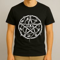 Wiccan Nature Witch Pentacle And Snake T-Shirt