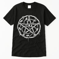 Wiccan Nature Witch Pentacle And Snake Tall T-Shirt