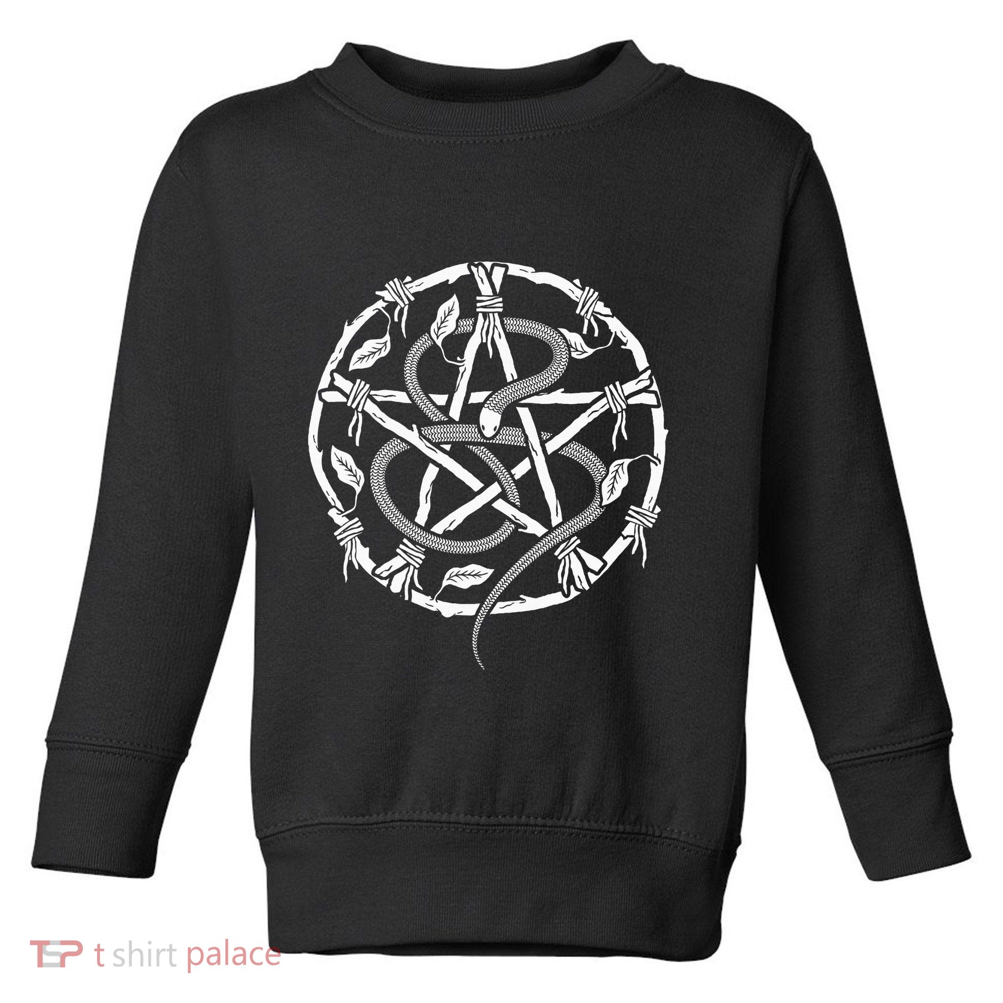 Wiccan Nature Witch Pentacle And Snake Toddler Sweatshirt