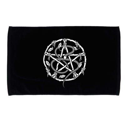 Wiccan Nature Witch Pentacle And Snake Microfiber Hand Towel