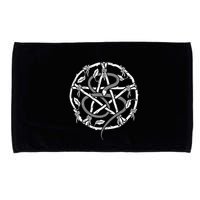 Wiccan Nature Witch Pentacle And Snake Microfiber Hand Towel