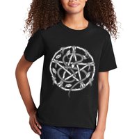 Wiccan Nature Witch Pentacle And Snake Kids T-Shirt
