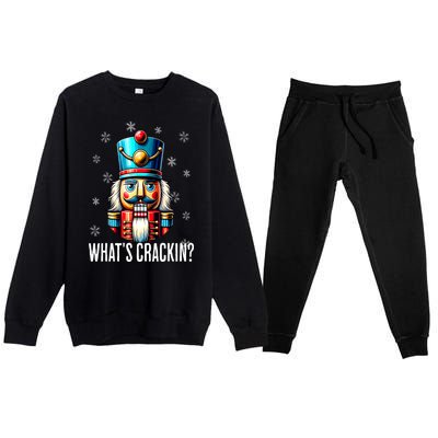 Women Nutcrackers Xmas Funny Christmas Nutcracker Gift Premium Crewneck Sweatsuit Set