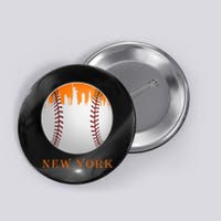 Womens New York NY Skyline Baseball Vintage Met At Gameday Button