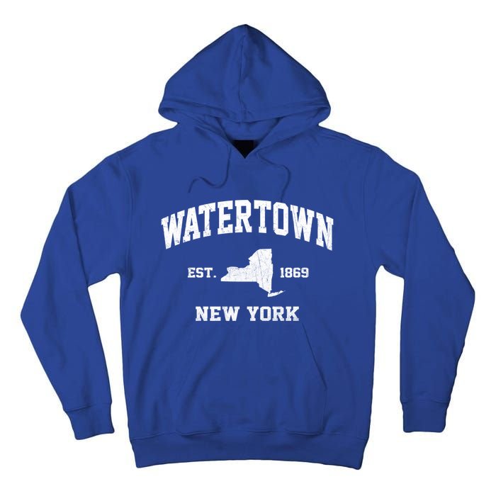 Watertown New York Ny Vintage State Athletic Style Funny Gift Tall Hoodie