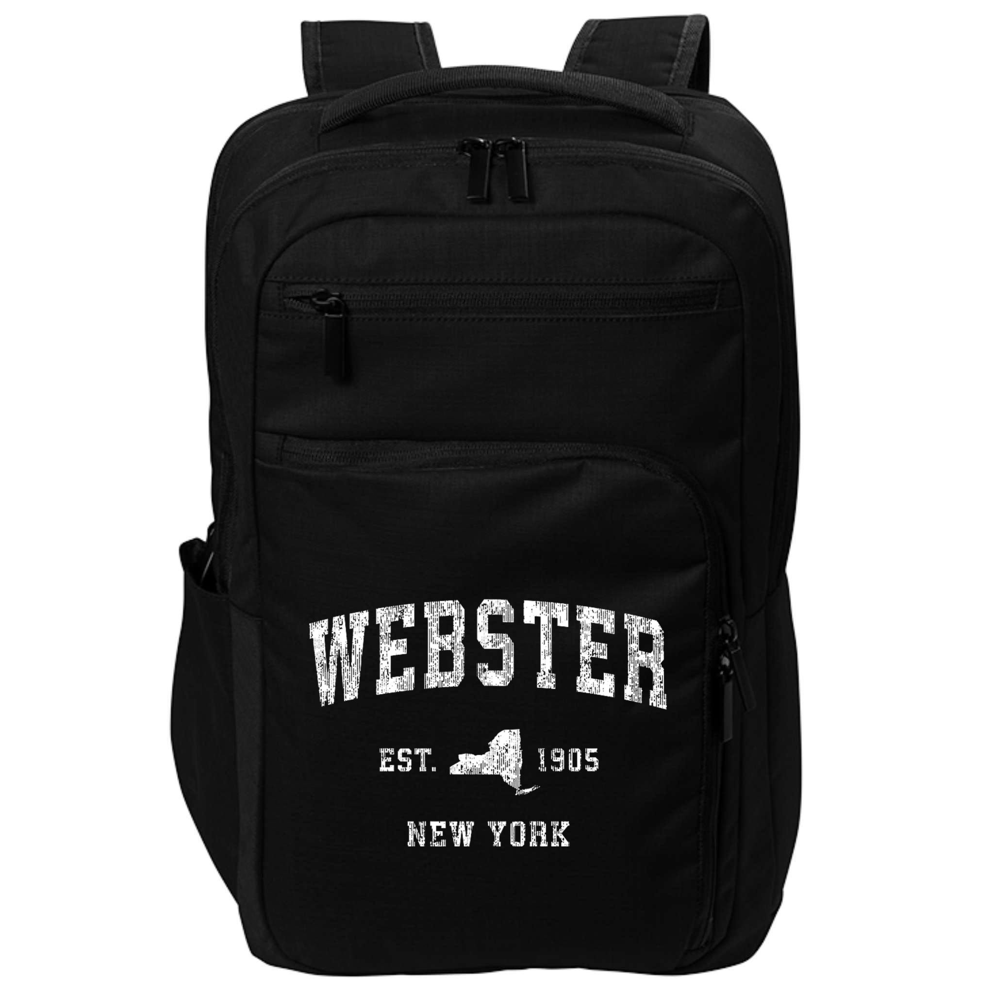 Webster New York Ny Vintage Athletic Sports Impact Tech Backpack