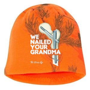 We Nailed Your Grandma Scrub Tech Funny Ortho Hip Surgery Kati - Camo Knit Beanie