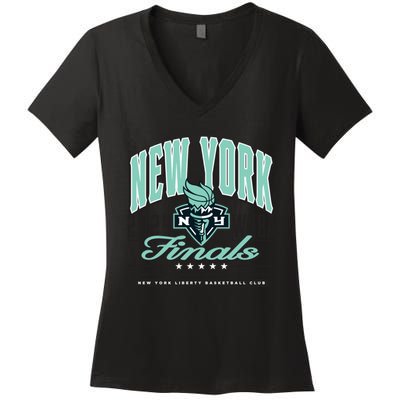 W.B.N.A New York Liberty Finals 24 In The Spotlight Women's V-Neck T-Shirt