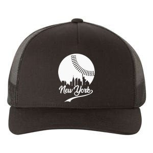 Womens New York City Skyline Baseball Lover Yupoong Adult 5-Panel Trucker Hat