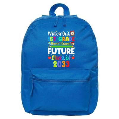 Watch Out 1St Grade Here I Come Funny Back To School Gift 16 in Basic Backpack