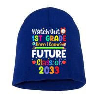 Watch Out 1St Grade Here I Come Funny Back To School Gift Short Acrylic Beanie