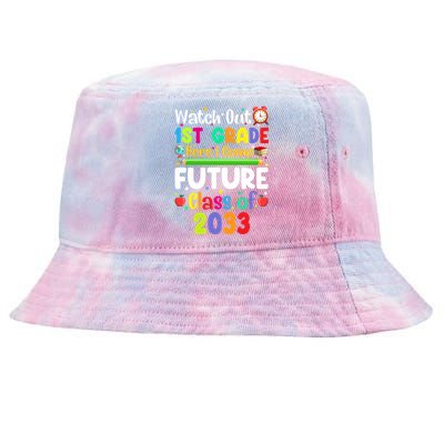 Watch Out 1St Grade Here I Come Funny Back To School Gift Tie-Dyed Bucket Hat