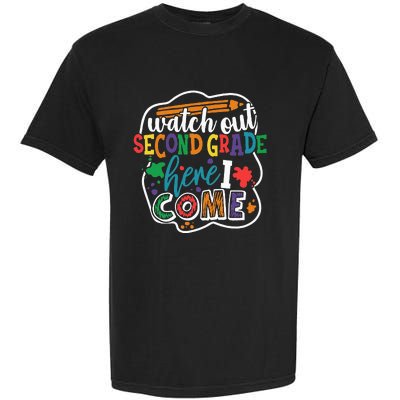 Watch Out 2nd Grade Here I Come Back to School Garment-Dyed Heavyweight T-Shirt