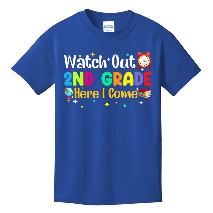 Watch Out 2Nd Grade Here I Come Second Grade Gift Kids T-Shirt