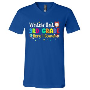 Watch Out 3Rd Grade Here I Come Third Grade Gift V-Neck T-Shirt