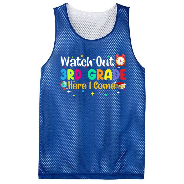 Watch Out 3Rd Grade Here I Come Third Grade Gift Mesh Reversible Basketball Jersey Tank