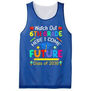 Watch Out 6th Grade Here I Come Future Class Of 2030 Mesh Reversible Basketball Jersey Tank