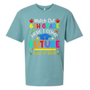 Watch Out 6th Grade Here I Come Future Class Of 2030 Sueded Cloud Jersey T-Shirt