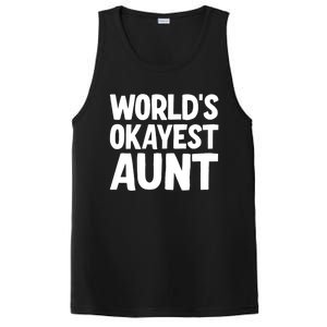 Worlds Okayest Aunt Gift PosiCharge Competitor Tank