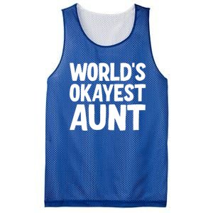 Worlds Okayest Aunt Gift Mesh Reversible Basketball Jersey Tank