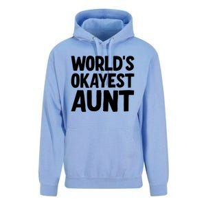 Worlds Okayest Aunt Gift Unisex Surf Hoodie