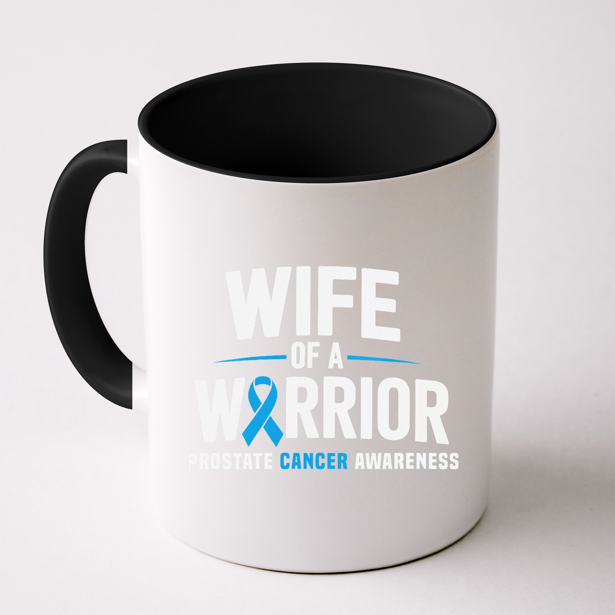 Wife Of A Warrior Blue Prostate Cancer Awareness Gift Mug