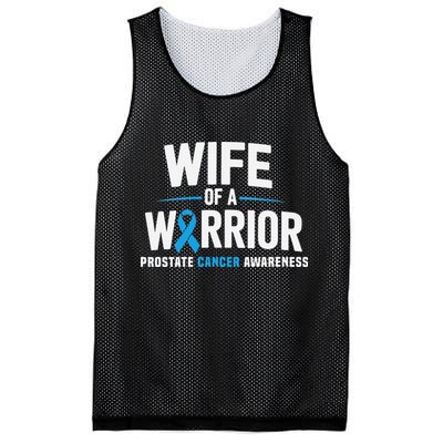 Wife Of A Warrior Blue Prostate Cancer Awareness Gift Mesh Reversible Basketball Jersey Tank