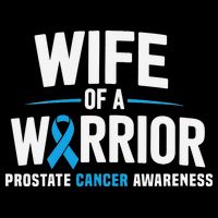 Wife Of A Warrior Blue Prostate Cancer Awareness Gift Zip Tote Bag