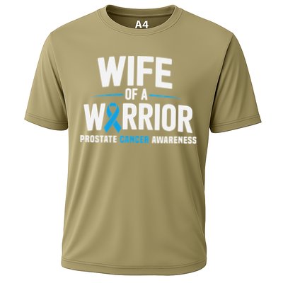 Wife Of A Warrior Blue Prostate Cancer Awareness Gift Cooling Performance Crew T-Shirt