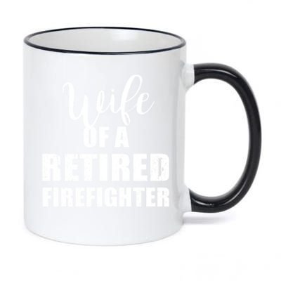 Wife Of A Retired Firefighter Gift 11oz Black Color Changing Mug