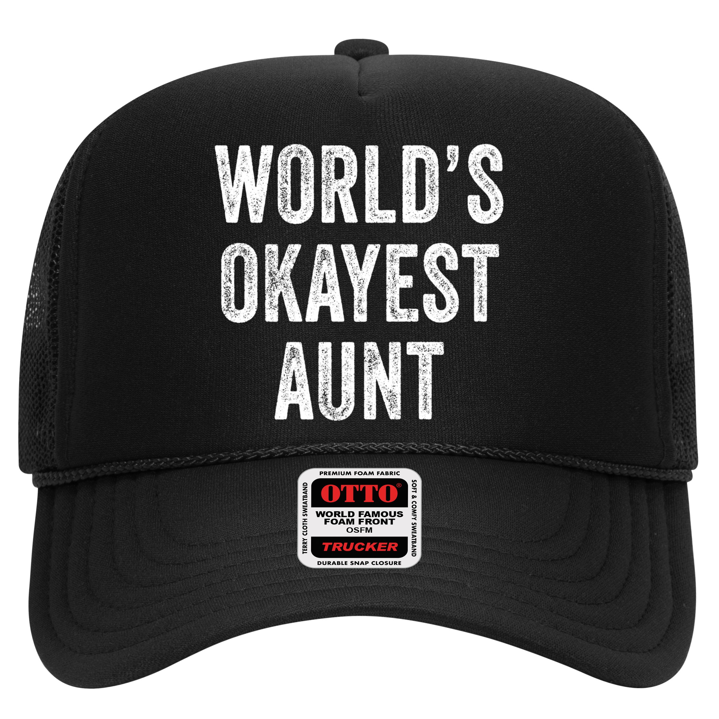 Worlds Okayest Aunt Funny Best Auntie Ever Mom Vintage Gift Hat