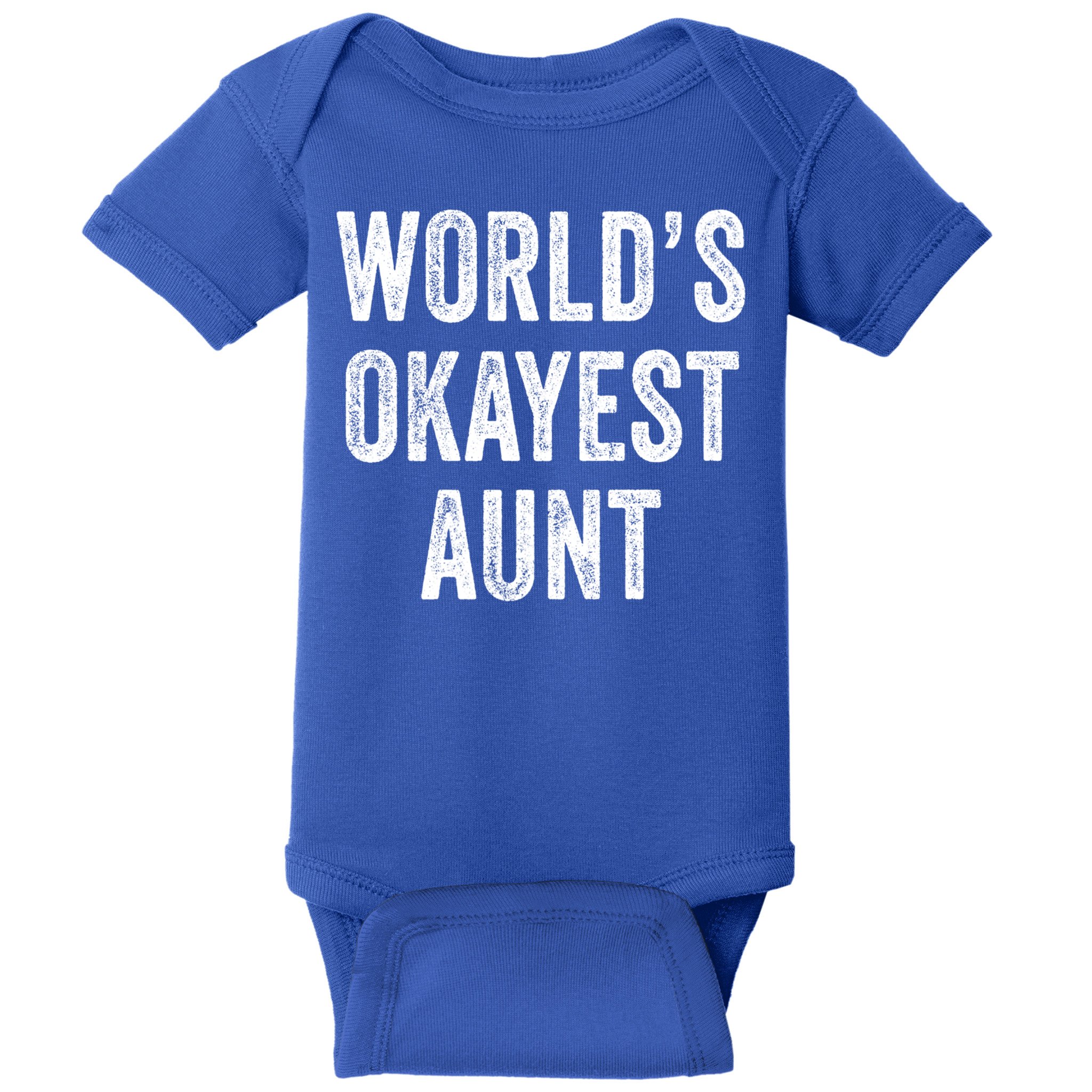 Worlds Okayest Aunt Funny Best Auntie Ever Mom Vintage Gift Baby Bodysuit