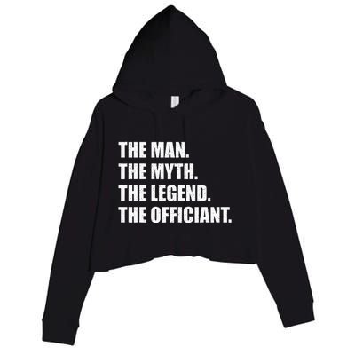 Wedding Officiant Art Ordained Minister Crop Fleece Hoodie