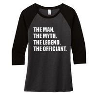 Wedding Officiant Art Ordained Minister Women's Tri-Blend 3/4-Sleeve Raglan Shirt