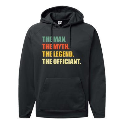 Wedding Officiant Art Ordained Minister Performance Fleece Hoodie