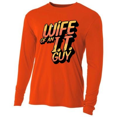 Wife Of An I.T. Guy Funny Network Admin Girlfriend Spouse Cooling Performance Long Sleeve Crew