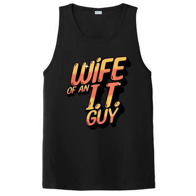 Wife Of An I.T. Guy Funny Network Admin Girlfriend Spouse PosiCharge Competitor Tank