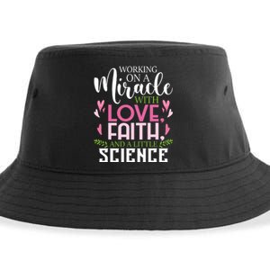 Working On A Miracle Embryo Transfer Ivf Support Pregnancy Sustainable Bucket Hat