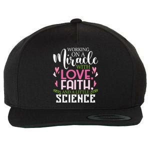 Working On A Miracle Embryo Transfer Ivf Support Pregnancy Wool Snapback Cap