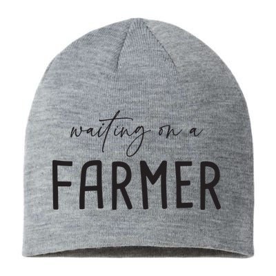 Waiting On A Farmer Funny Farmer Wife Sustainable Beanie
