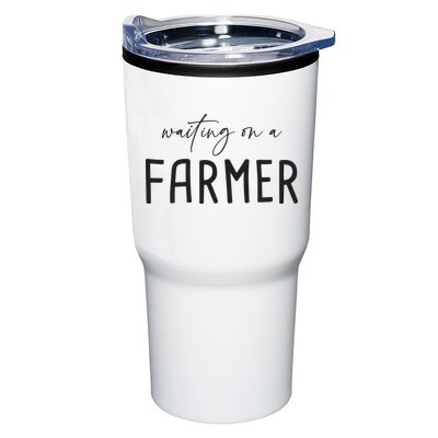 Waiting On A Farmer Funny Farmer Wife Tumbler