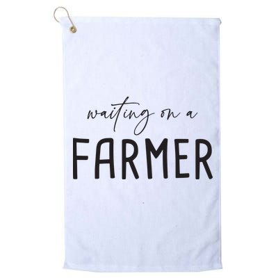 Waiting On A Farmer Funny Farmer Wife Golf Towel