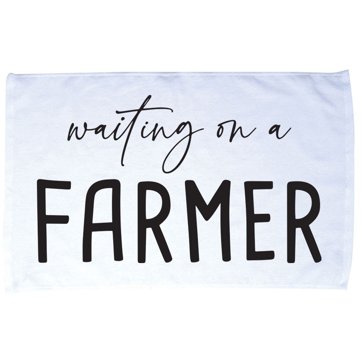Waiting On A Farmer Funny Farmer Wife Microfiber Hand Towel