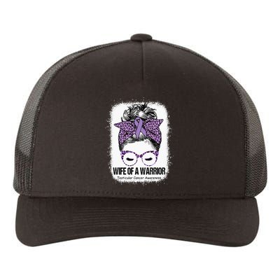 Wife of a Warrior Purple Ribbon Testicular Cancer Awareness Yupoong Adult 5-Panel Trucker Hat