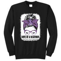 Wife of a Warrior Purple Ribbon Testicular Cancer Awareness Sweatshirt